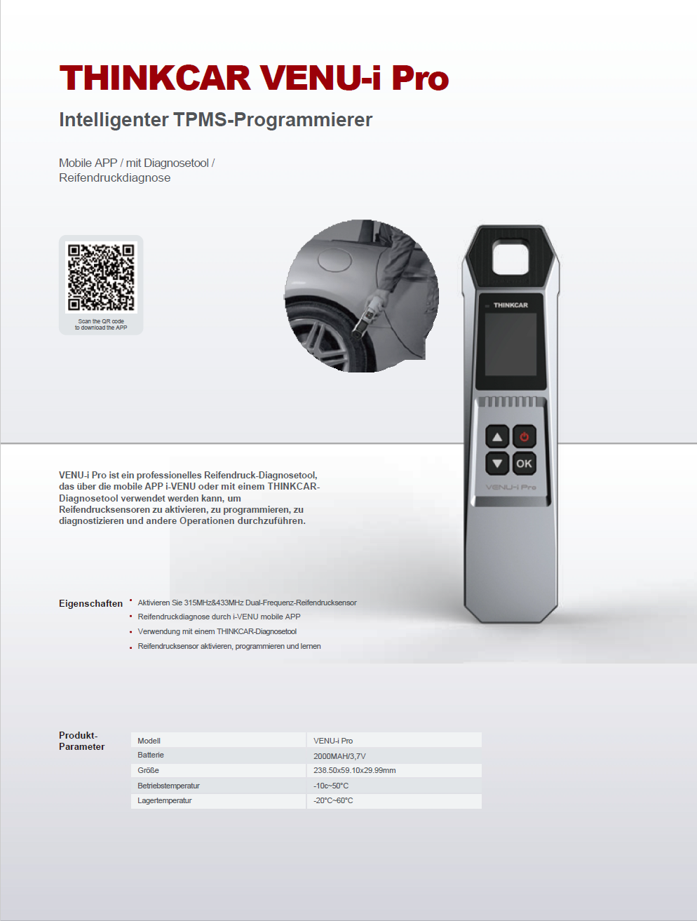 THINKTPMS VENU i-Pro – RDKS/TPMS-Gerät